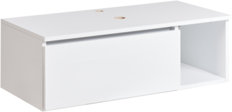 Wandmontierter Waschtischunterschrank RUPANCO 80 cm Weiß