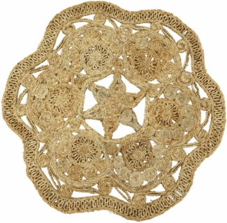 carpetfine Sisalteppich Juteteppich Paul, rund, Höhe: 13 mm, natürliches Pflanzenmaterial von Hand gewebt, Boho Style