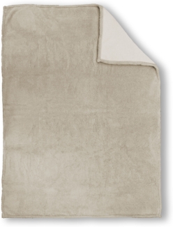 biberna Sherpa Wohndecke SHERPA, kitt, 1x 150x200 cm