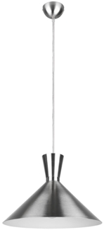 Hängelampe, Metall silber, nickel matt, H 150 cm