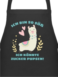 Shirtracer Kochschürze Lama Ich bin so süß ich könnte Zucker Pupsen, (1-tlg), Lustige Witzige Schürze Erwachsene