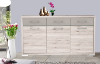 Sideboard Kommode Anrichte 172cm Sandeiche Cacoa Basalt