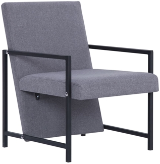 vidaXL Sessel mit Verchromten Füßen Hellgrau Stoff 282355