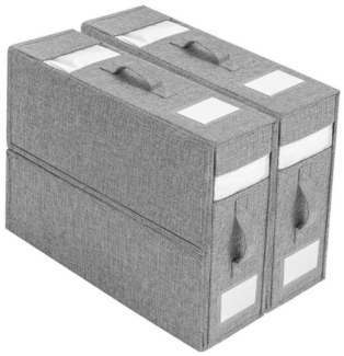 GarveeMore Aufbewahrungsbox 2St für Bettlaken,faltbar,großes Fassungsvermögen,Leinen,mit Griff, Aufbewahrungsbehälter für Bettwäsche,Kissenbezüge