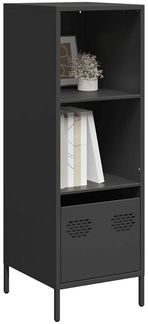 Highboard, BuffetSchrank, Büroschrank Schwarz 35x39x103,5 cm Stahl