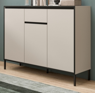 Sideboard Torello in kaschmir und schwarz 136 cm