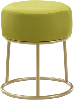 Hocker DELCO Samtstoff Limettengrün