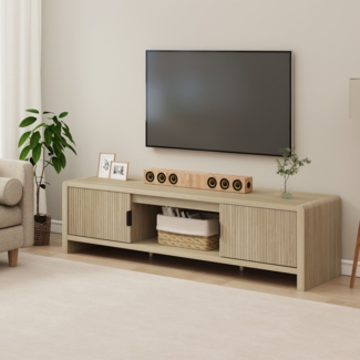Fernsehschrank Lukkodso 150x40x40 cm Eicheoptik [en. casa]