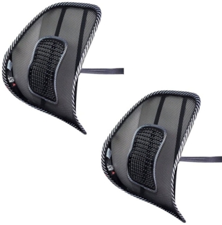 BAYLI Sitzkissen 2er Set Mesh Lordosenstütze für Auto Bürostuhl, Lendenwirbelstütze