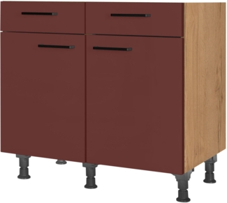 nobilia® Unterschrank "Easytouch", vormontiert, Breite 90 cm, Soft-Close-Funktion bei den Schubkästen, inkl. höhenverstellbare Sockelfüße