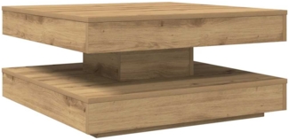 vidaXL Couchtisch 360-Grad Drehbar Artisan-Eiche 70x70x34,5 cm 858487