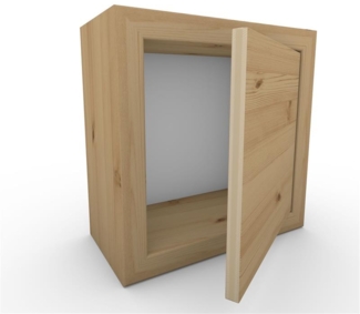 Nachttisch Nachtkommode Nachtkästchen mit Rückwand ohne Zwischenboden ohne Füße mit Türe Fichte