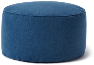 Lumaland 'Comfort Line' Sitzsack-Hocker, Indoor, Polyester dunkelblau, 45 x 45 x 25 cm, 50 l