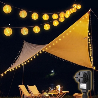 Salcar LED-Lichterkette LED-Lampions Lichterkette Außen-Lichterkette Laterne LED Lichter, 20m 80 Lampions, IP44, Garten, Balkon, Hof Deko