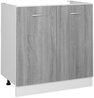 DOTMALL Spülenunterschrank Spülenunterschrank Grau Sonoma 80x46x81,5 cm Holzwerkstoff