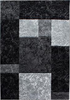Kurzflor Teppich Hara rechteckig - 280x370 cm - Schwarz