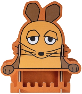 Werkhaus - Kinder Garderobe Wandregal Wandhaken "Die Maus" Orange PP9834