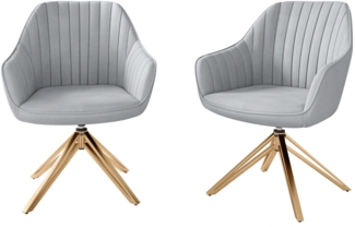 Drehsessel Cerezi 2768/GL (Farbe: Monolith 84, Gold)