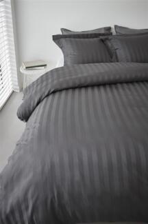 Beddinhouse 100% Cotton, 40x40/173x67 Bettwäsche Shine Anthracite 155X220 155 x 220 cm + 1x 80 x 80 cm 1 Bettbezug, 1 Kissenbezug Anthrazit