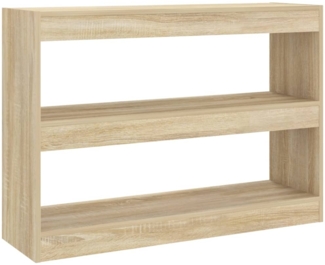 vidaXL Bücherregal/Raumteiler Sonoma-Eiche 100x30x72 cm 811739