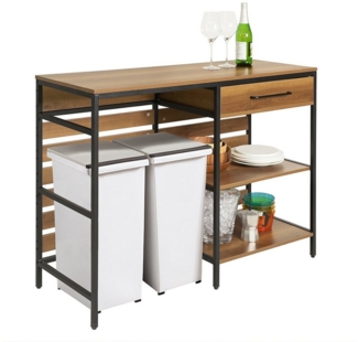 SoBuy Küchenbuffet FSB71 Sideboard mit 1 Schublade und 2 offnen Ablagen Küchenschrank