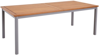 Gartentisch Sylt / Starling , Echtholz , Grau, Holzfarben , 214 x 75 x 100 cm
