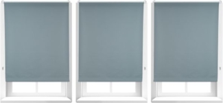 3 x Verdunkelungsrollo grau 90x160 cm 10023067