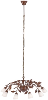 Hängeleuchte, rost, Blätter Design, 60 cm