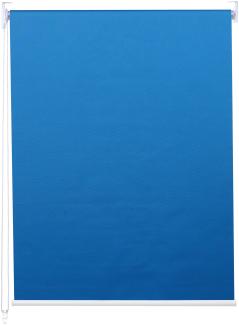 Rollo HWC-D52, Fensterrollo Seitenzugrollo Jalousie, 100x230cm Sonnenschutz Verdunkelung blickdicht ~ blau