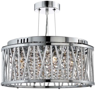 Pendelleuchte, Chrom, Aluminium, höhenverstellbar, dimmbar