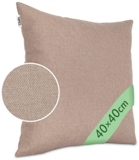 Kisska Dekokissen Kissenhülle TIZI MIT oder OHNE Füllung Kissenbezug Zierkissen, Kissenüberzug - Kissenhusse ohne Füllung 40x40 cm Tizi Leinen-Optik