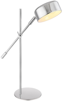 Tischleuchte, Metall chrom höhenverstellbar, H 50 cm