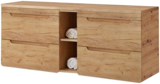 Waschtischunterschrank mit Regal 141 cm LUTON-56-CRAFT Wotan Eiche Nb. Nb. B/H/T ca. 141/61,5/46 cm