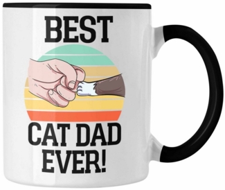 Trendation Tasse Geschenkidee für Katzen-Papa Tasse Katzenmotiv Best Cat Dad Ever