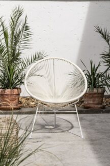 Vintagehaus Gartensessel Retro Sessel Acapulcos Bahia Massives Metallgestell