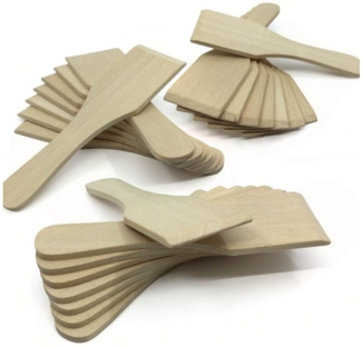 Gravidus Grillspachtel Racletteschieber Raclettespachtel Holzschaber Set Buchenholz 13 cm