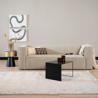 Bronx71 Samt Sofa Memphis 3-Sitzer beige