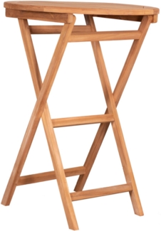 deVries Stehtisch "WOODIE" aus Teakholz (Basic) rund klappbar Größe Ø 80 x 110 cm