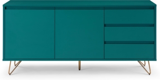Sideboard MDF/Metall Blau 150 x 40 x 70 cm