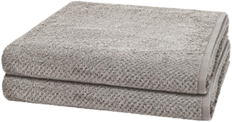 Cawö Pure 2 tlg. Frottier-Set - 2 X Duschtuch (80 X 150cm) - 494 g/m2 - Stein