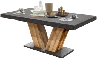 Esstisch ausziehbar Elena 160x90x76 Plankeneiche/Graphit 13995-160