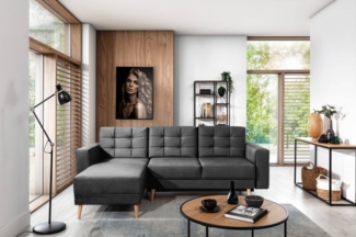 Ecksofa Asgard L mit Schlaffunktion – Eltap Monolith Retro