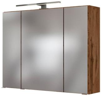 welltime Spiegelschrank Baabe Breite 80 cm, mit 3D-Effekt, dank 3 Spiegeltüren