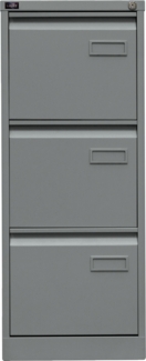 Bisley LIGHT Hängeregistraturschrank, einbahnig, DIN A4, 3 HR-Schubladen, Farbe silber
