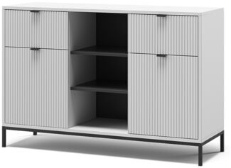 Kommode Eliza Weiß 120 x 81.2 cm mit 2 Schubladen und 2 Türen Vicco