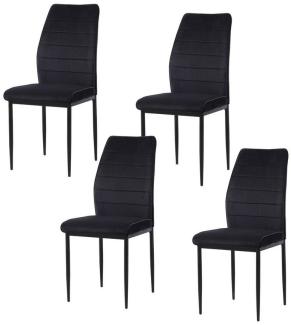 HTI-Living Esszimmerstuhl Stuhl Madison Velvet 4er-Set (Set, 4 St), Esszimmerstuhl Samt