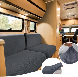BTTO Sitzflächenhusse 2 Stück Wasserdicht Jacquard-Sofabezug, Stretch Sitzkissenbezug, Sofa Sitzkissenbezug Für Schonbezug Wohnwagen Polster