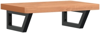 vidaXL Waschbeckenregal Wandmontage Stahl und Massivholz Buche 3302379