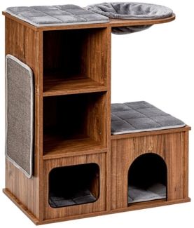 COSTWAY Kratzbaum Katzenbaum, mit Höhle & Matten, 69 x 39 x 80,5 cm