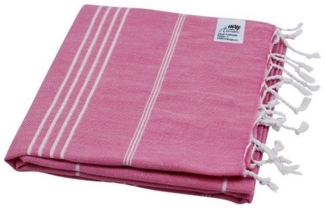 Hamamtuch Sultan himbeerrot mit weißen Streifen ca. 100x180 cm